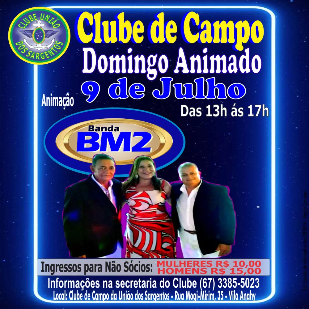 Domingo Animado no Clube de Campo 09/07/2023